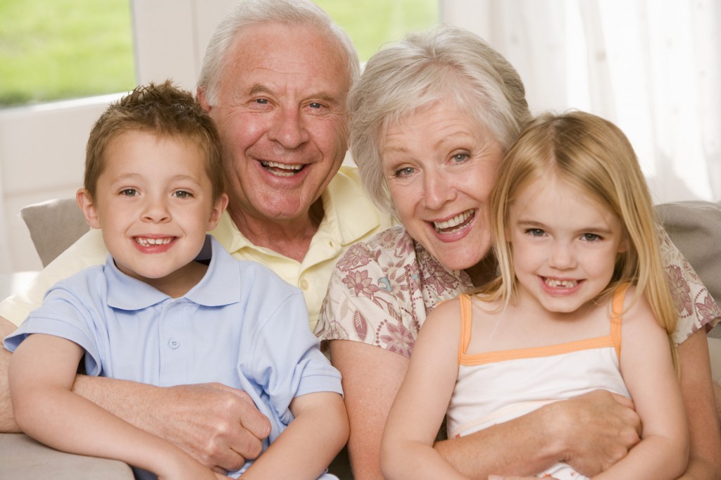 Portrait of grandparents and grandchildren